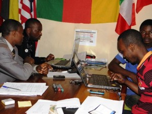 Webmaster training at our office in Bafoussam in 2013.
